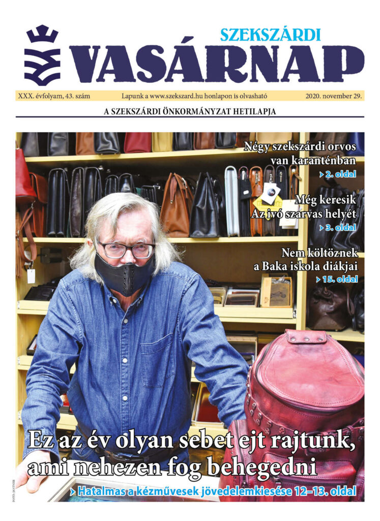 Szekszárdi Vasárnap 2020.11.29 cimlap