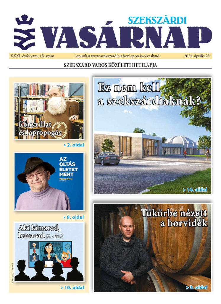 Szekszárdi Vasárnap 2021.04.25 cimlap