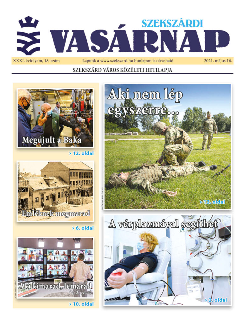 Szekszárdi Vasárnap 2021.05.16 cimlap