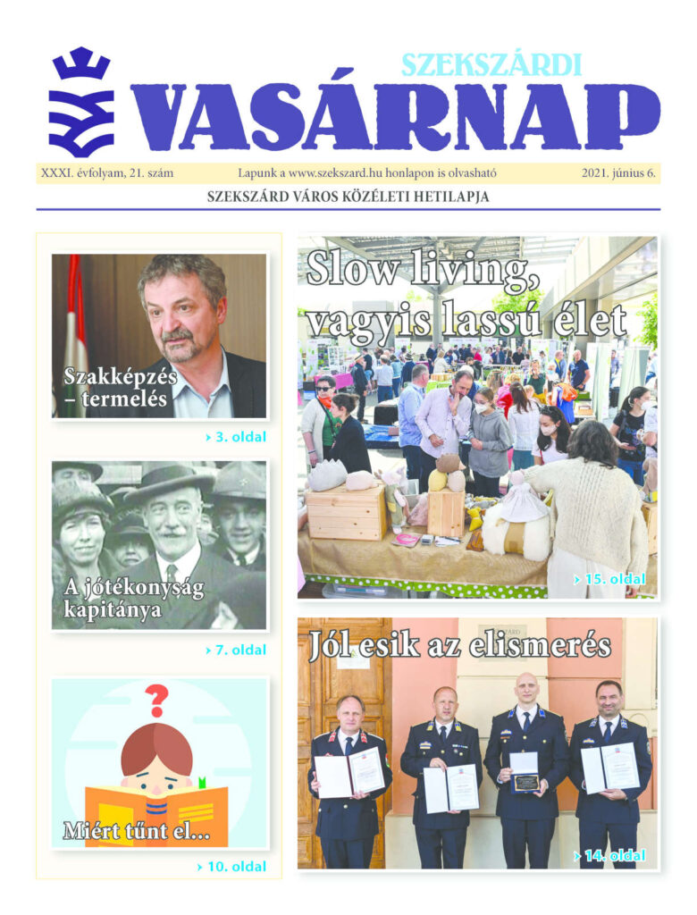 Szekszárdi Vasárnap 2021.06.06 cimlap